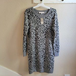 Leopard print sweater Dress